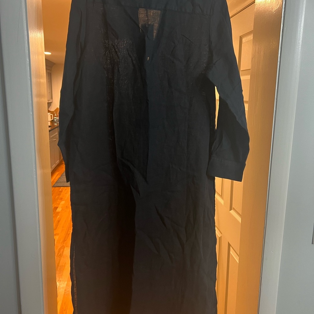 NWT vineyard vines black linen cover up - Picture 10 of 10